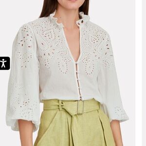 Intermix Lilia Organic Cotton Eyelet Blouse